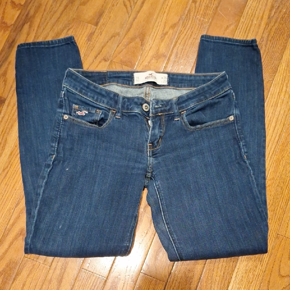 Hollister Women's Dark Blue Skinny Jeans